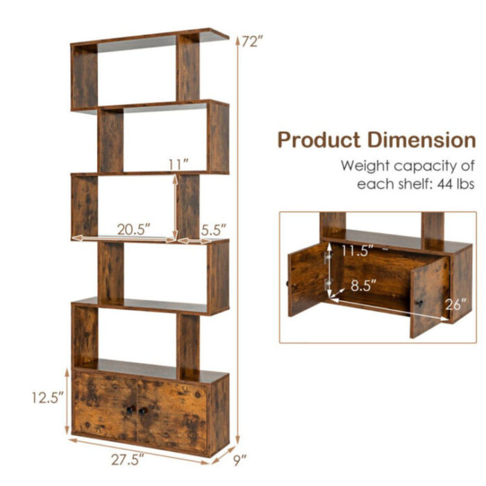 Niklaus Geometric Storage Bookcase - Chic Decora