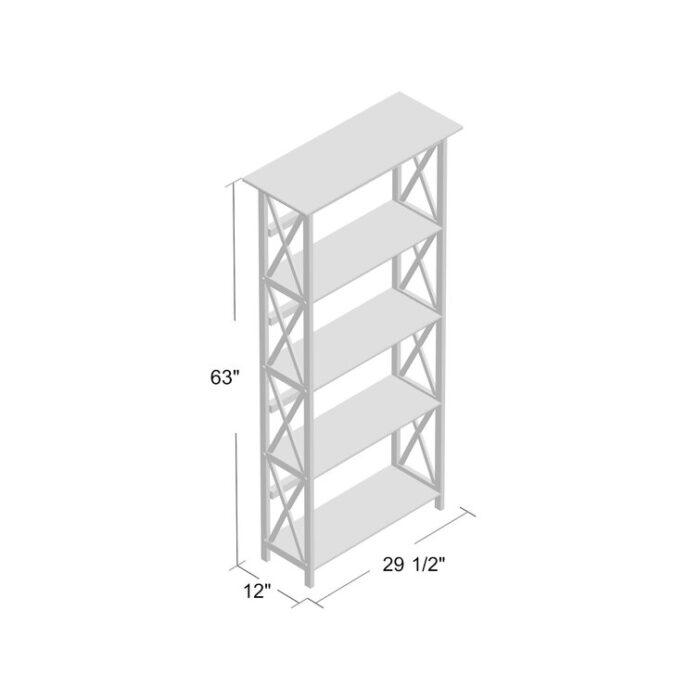 Oktay Etagere Bookcase - Chic Decora