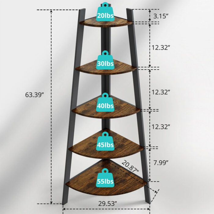 Oshian Ladder Bookcase - Chic Decora