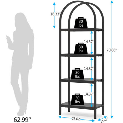 Owensby 70.9″ Etagere Bookcase - Chic Decora