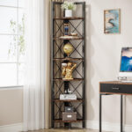 Padron Corner Bookcase - Chic Decora