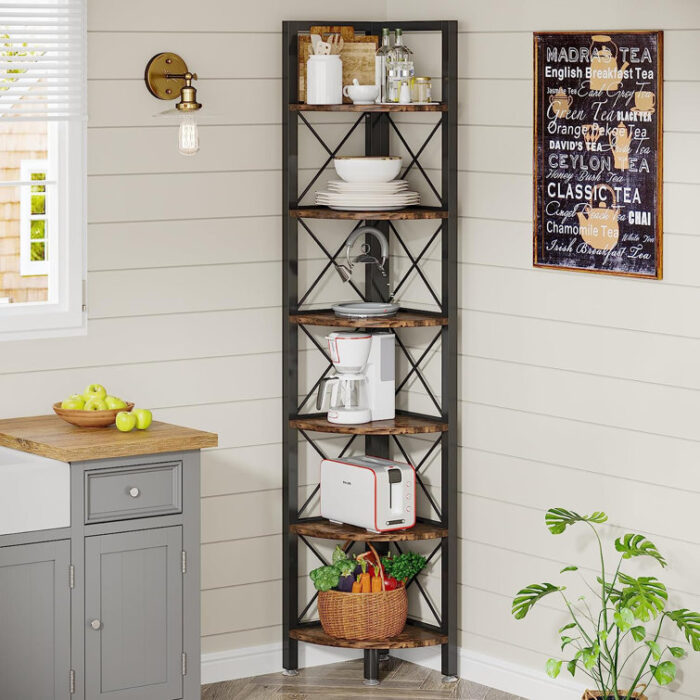 Padron Corner Bookcase - Chic Decora