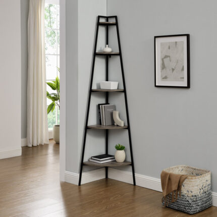 Perlman Corner Bookcase - Chic Decora