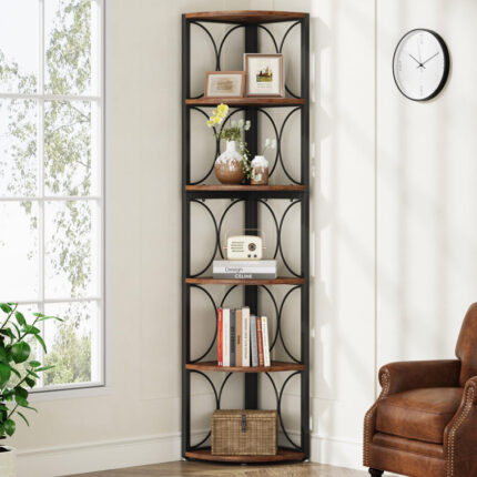 Pfaff Corner Bookcase - Chic Decora