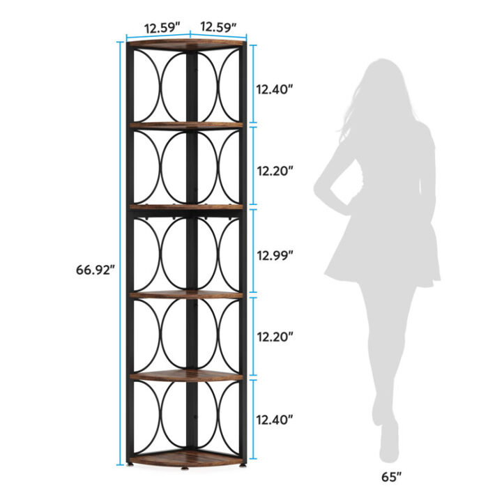 Pfaff Corner Bookcase - Chic Decora