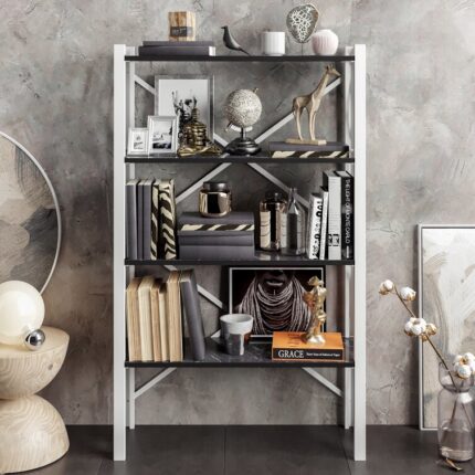 Namiko Bookshelves and Bookcases Floor Standing 6 Tier Display Storage Shelves 71in Tall Bookcase Home Decor - Chic Decora