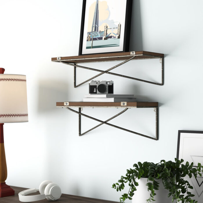 Pieper 2 Piece Bracket Shelf - Chic Decora