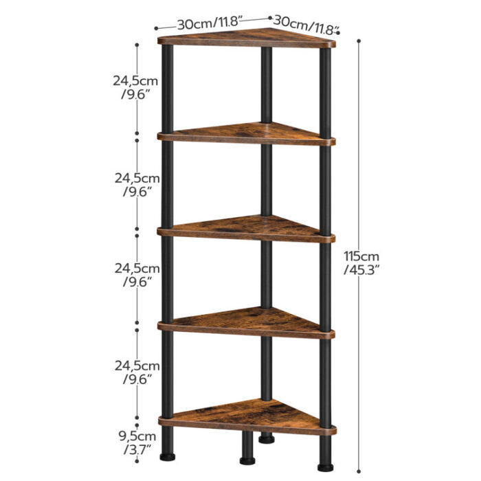 Pimental Corner Bookcase - Chic Decora