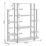 Pipkin 52.5” H x 47.25” W Etagere Bookcase - Chic Decora