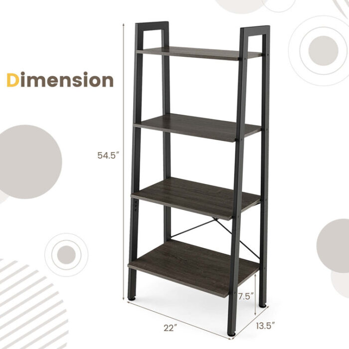 Poff Ladder Bookcase - Chic Decora