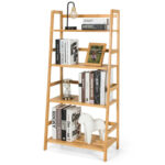 Poulsen Obrien 48″ H x 12.5″ W Ladder Bookcase - Chic Decora