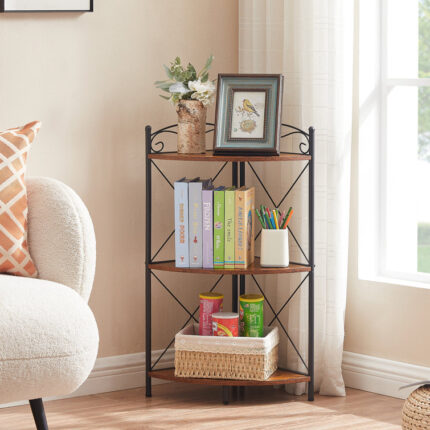 Predmore Corner Bookcase - Chic Decora