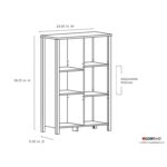 Premium Cubes 38.31″ H x 25.81″ W Standard Bookcase - Chic Decora