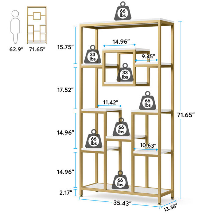 Redmund Etagere Bookcase - Chic Decora