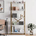 Rego 62.2″ H x 23.6″ W Etagere Bookcase - Chic Decora