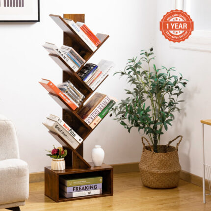 Retro Floor Standing Tree Bookshelf - Chic Decora