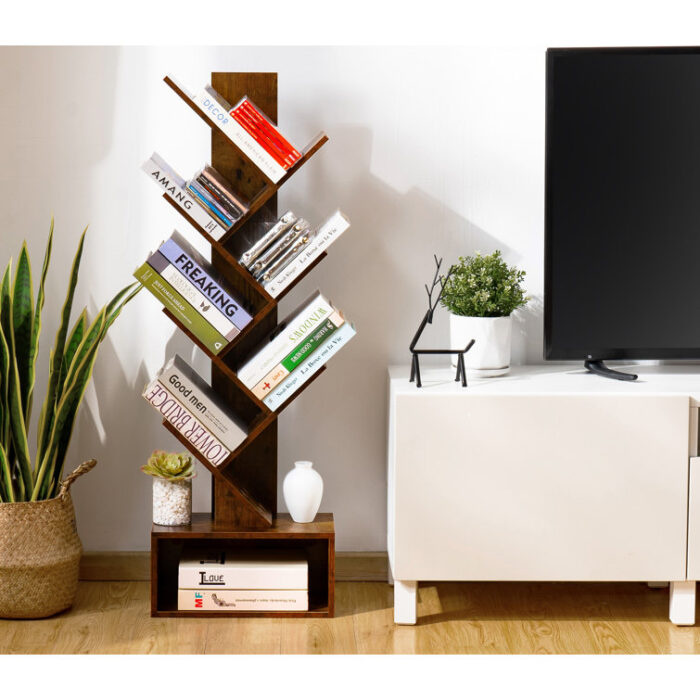 Retro Floor Standing Tree Bookshelf - Chic Decora