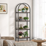 Revyn 70.8” H x 23.6” W Steel Etagere Bookcase - Chic Decora