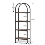 Revyn 70.8” H x 23.6” W Steel Etagere Bookcase - Chic Decora