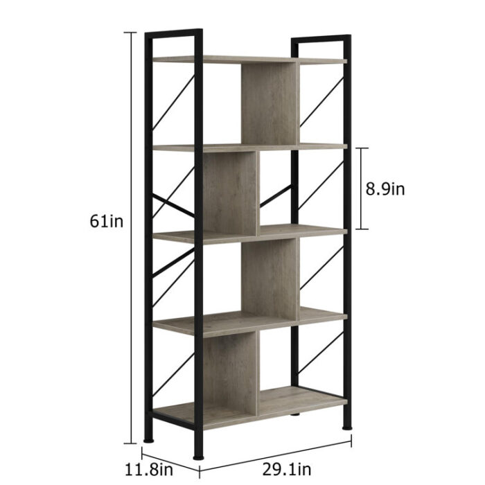 Sabena Corner Bookcase - Chic Decora