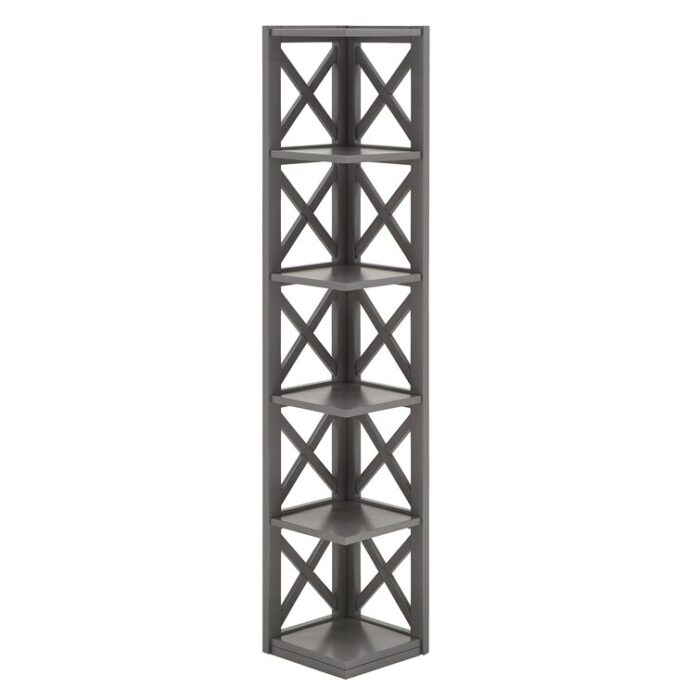 Safuad Corner Bookcase - Chic Decora