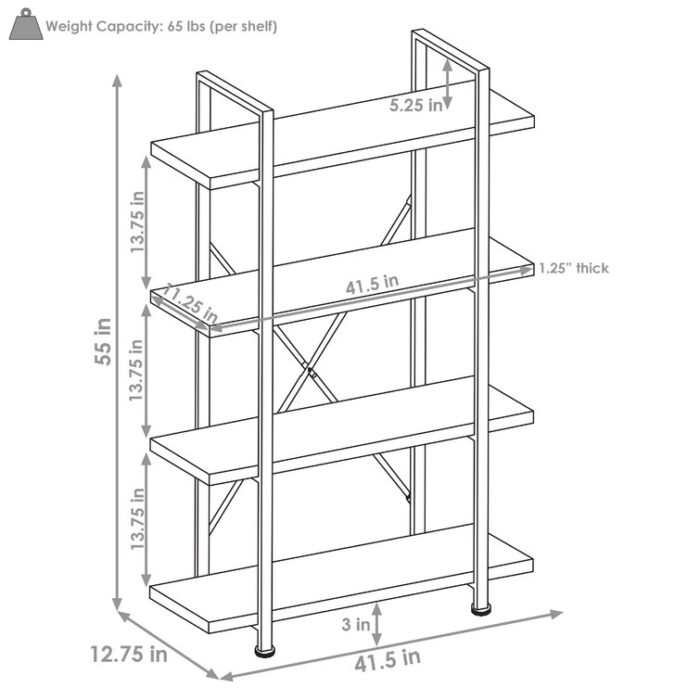 Salamon Etagere Bookcase - Chic Decora