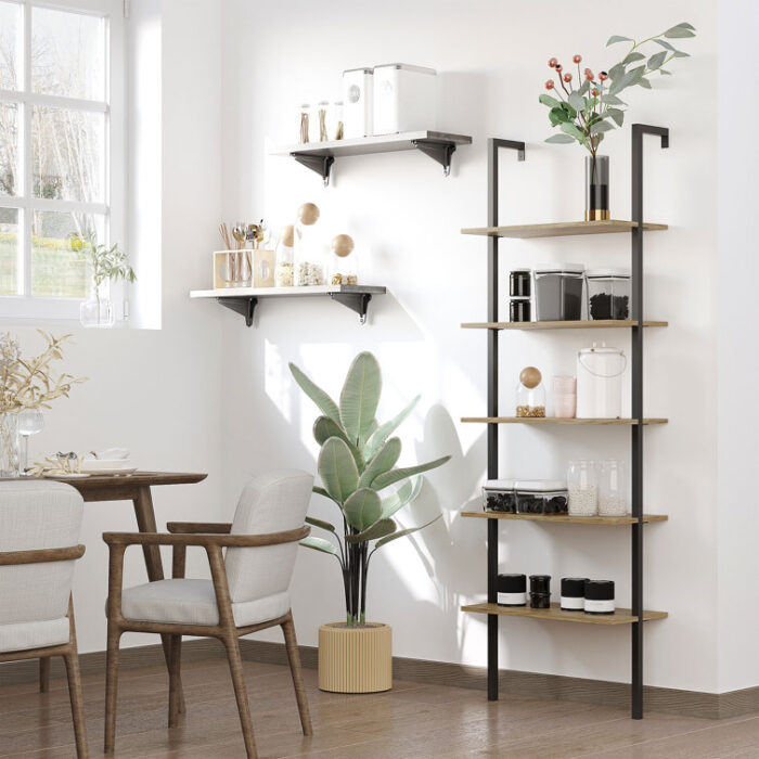 Savannha Ladder Bookcase - Chic Decora