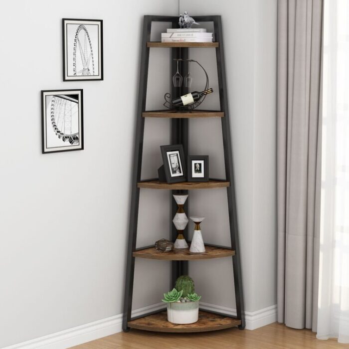 Scaggs Corner Bookcase - Chic Decora