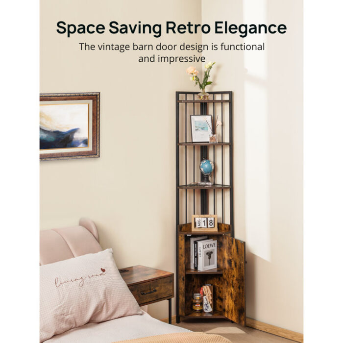 Selyan Corner Storage Bookcase - Chic Decora