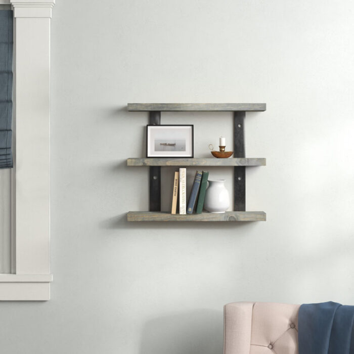 Serene 3 Piece Pine Tiered Shelf - Chic Decora