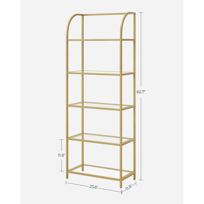 Sheffield 62.7H* 23.6W Etagere Bookcase - Chic Decora