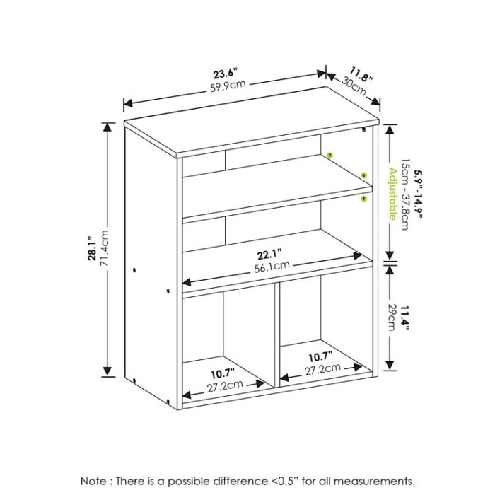 Silliman 28.1” H x 23.6” W Standard Bookcase - Chic Decora