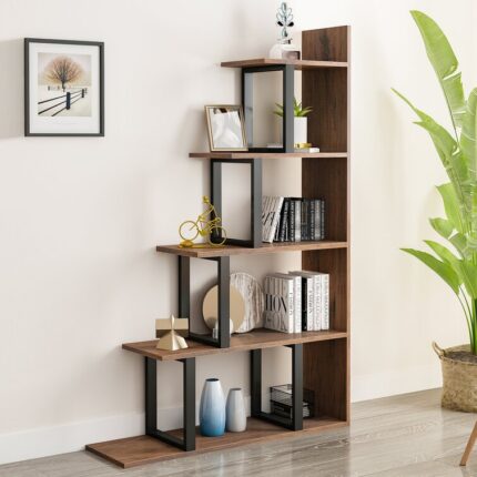 Sorren 63″H x 40″W Freestanding Ladder Etagere Bookcase - Chic Decora