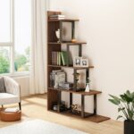 Sorren 63″H x 40″W Freestanding Ladder Etagere Bookcase - Chic Decora