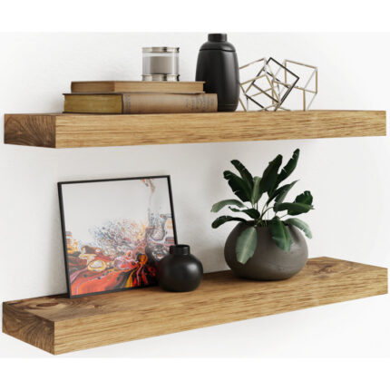 Sporgh 2 Piece Pine Floating Shelf - Chic Decora