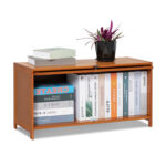 Standard Bookcase, with Flip Doors Free Standing Book Shelf for Living Room - Chic Decora