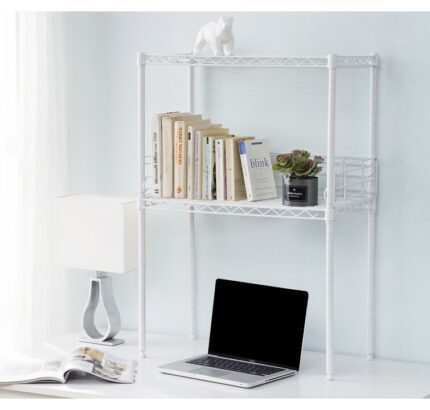 Suprima 33.5” H x 24” W Mini Desktop Carbon Steel Bookshelf Small Version - Chic Decora