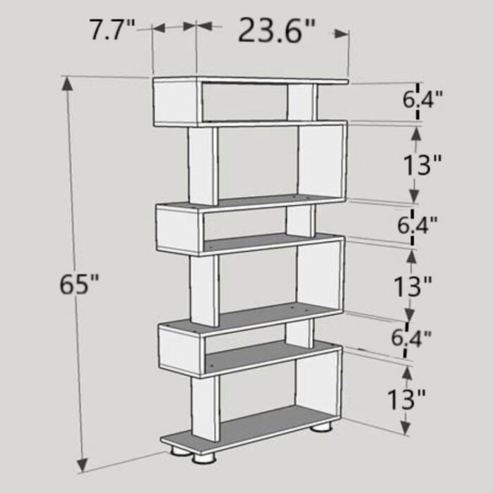 Surat Geometric Bookcase - Chic Decora