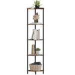 Swade 64.9″ H x 12.2″ W Corner Bookcase - Chic Decora