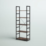 Swinson 62.2” H x 23.6” W Steel Standard Bookcase - Chic Decora