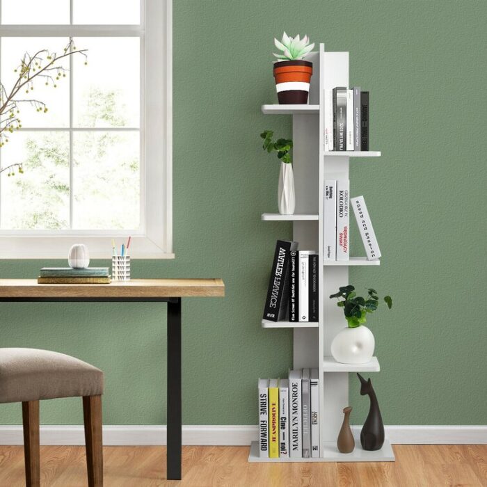 Tidwell 56″ H x 20″ W Ladder Bookcase - Chic Decora