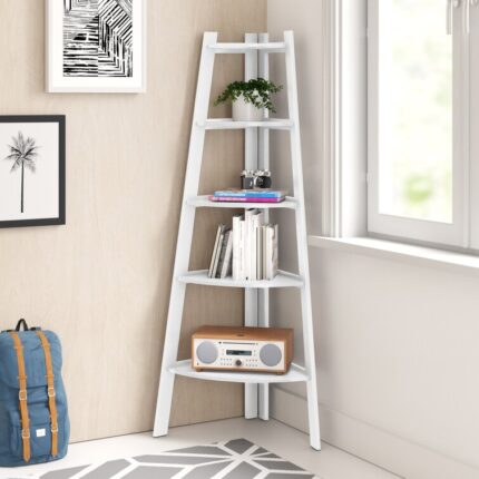 Tisha Corner Bookcase - Chic Decora