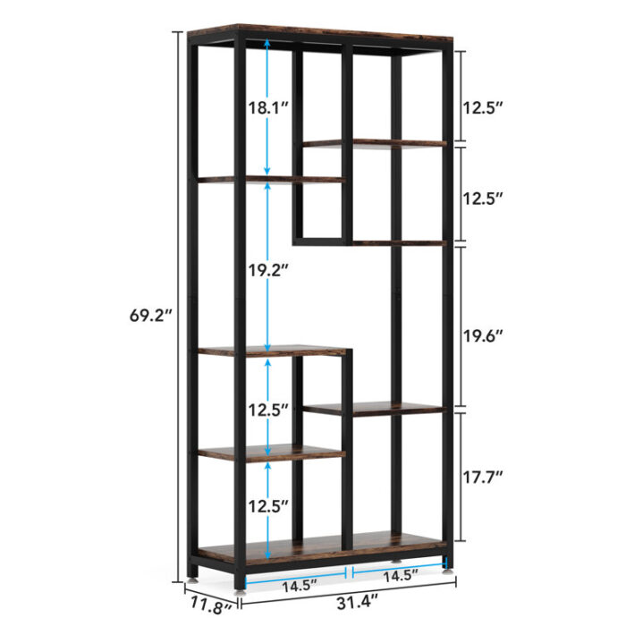 Tishera Etagere Bookcase - Chic Decora