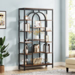 Tonise 70.8″ H Tall Geometric Bookcase - Chic Decora