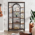 Tonise 70.8″ H Tall Geometric Bookcase - Chic Decora