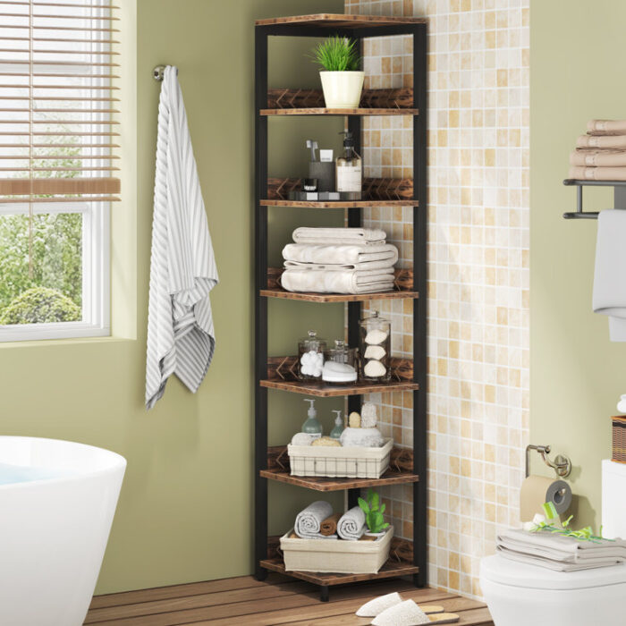 Travond Corner Bookcase - Chic Decora