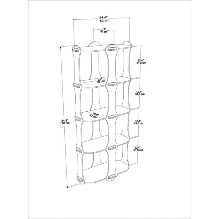 Udel Bookcase - Chic Decora