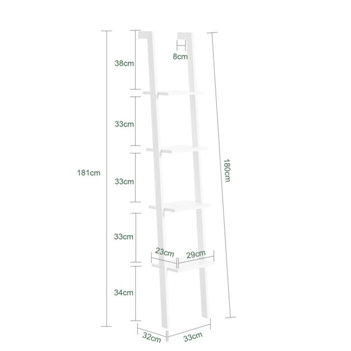 Umaiza Ladder Storage Bookcase - Chic Decora