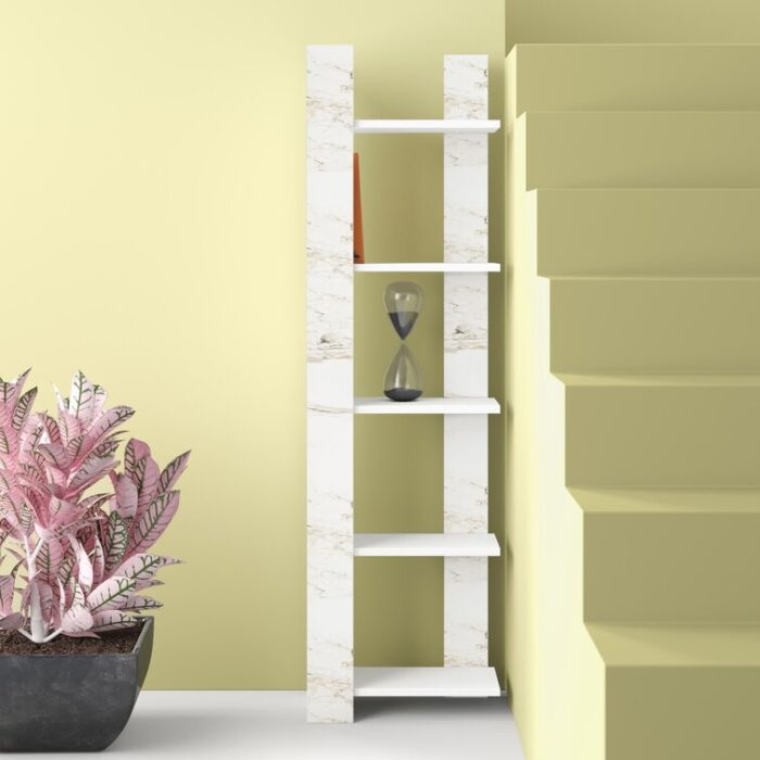 Vaino Corner Bookcase - Chic Decora