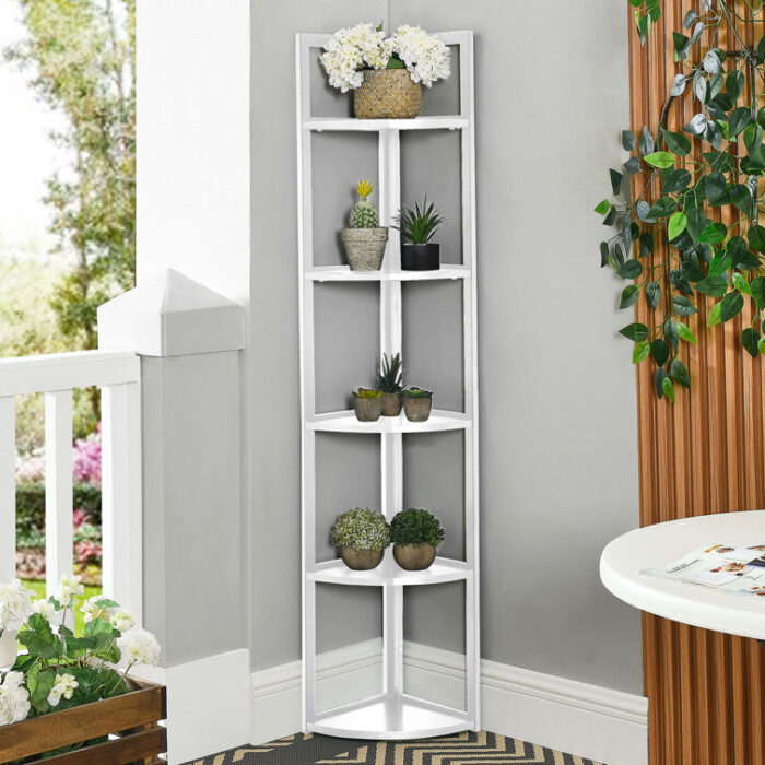 Viena Corner Bookcase - Chic Decora